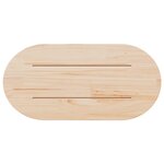 vidaXL Dessus de table blanc 70x35x2 5 cm bois de pin massif ovale