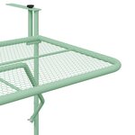 vidaXL Table suspendue de balcon - Vert menthe  60x40 cm  acier