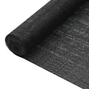 vidaXL Filet brise-vue Noir 1 2x10 m PEHD 75 g/m²
