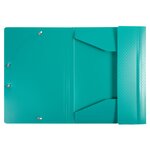 Chemise à élastique 3 rabats plastique forever young exacompta 24 x 32 cm - dos 3 cm couleurs assorties - lot de 4
