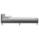 vidaXL Cadre de lit Gris clair Tissu 120 x 200 cm