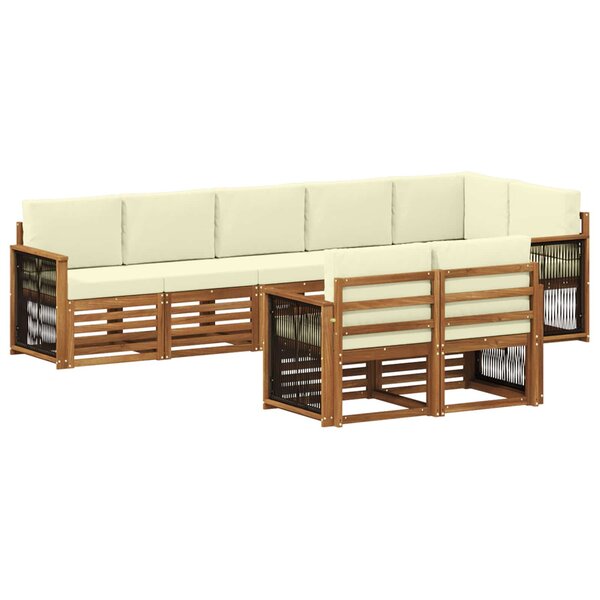 vidaXL Ensemble de canapés d'extérieur 7 pc