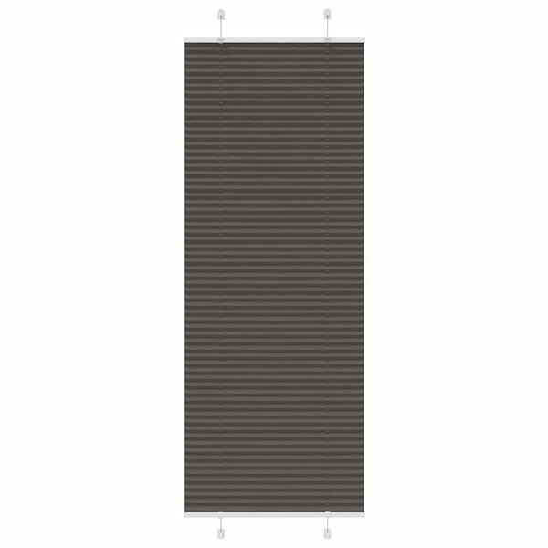 vidaXL Store plissé noir 80x200 cm largeur du tissu 79 4 cm polyester