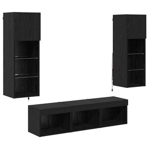 vidaXL Meubles TV muraux 5 Pièces Chêne noir 60 x 30 x 30 cm
