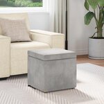 vidaXL Tabouret Gris clair 41 x 41 x 40 cm Velours et Bois Composite