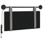 vidaXL Tête de lit suspendue Taupe Tissu
