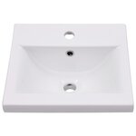 vidaXL Ensemble de meubles de salle de bain Blanc Aggloméré