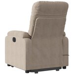 vidaXL Fauteuil inclinable de massage électrique taupe