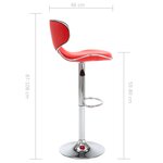 vidaXL Tabourets de bar 2 Pièces rouge similicuir