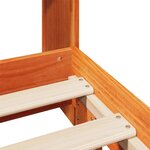 vidaXL Cadre de lit sans matelas cire marron 200x200cm bois pin massif