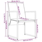 vidaXL Chaises de jardin 4 Pièces Noir et anthracite 50.5 x 59 x 81.5 cm