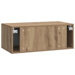 vidaXL Meuble TV mural 78 5 x 41 x 30 cm Chêne artisanal