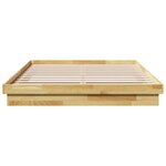 vidaXL Cadre de lit sans matelas 160x200 cm bois massif de chêne