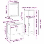 vidaXL Ensemble de mobilier de salle de bain avec stockage 3 Pièces Noir
