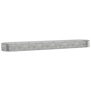 vidaXL Lit surélevé de jardin Acier galvanisé Argenté