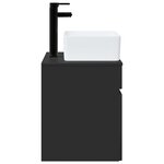 vidaXL Meuble de lavabo mural Noir 49 x 41 x 63 cm Bois d'ingénierie