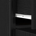 Buffet vidaXL Noir Chêne 70x30x80 cm Bois reconstitué et Acier