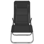vidaXL Chaises longues pliables lot de 2 noir textilène et acier