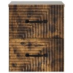vidaXL Cabinet de chevet mural 2 Pièces Chêne fumé 34 5 x 33 x 40 cm