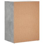 vidaXL Buffet gris béton 60x39x80 cm bois d'ingénierie