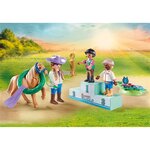 PLAYMOBIL 71495 - Cavaliers avec poneys et saut d'obstacles