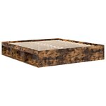 vidaXL Cadre de lit sans matelas chêne fumé 180x200 cm