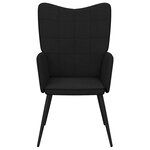 vidaXL Chaise de relaxation Noir Tissu