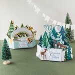 Carte de voeux noël pop up 3d - crèche - draeger paris