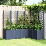 vidaXL Jardinière avec treillis bleu gris 160x120x140 cm PP