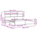 vidaXL Lit bibliothèque sans matelas blanc 180x200 cm bois pin massif