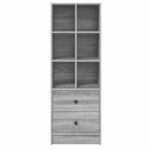 vidaXL Haut Armoire avec tiroir Gris Sonoma 45 5 x 34 x 127 cm