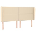 vidaXL Sommier à lattes de lit avec matelas Crème 180x200 cm Tissu