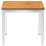 vidaXL Table d'appoint de jardin 45x45x38 cm Bois d'acacia et inox