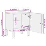 vidaXL Table de chevet 40x33x46 cm Bois de manguier solide