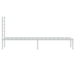 vidaXL Cadre de lit métal avec tête de lit blanc 100x200 cm
