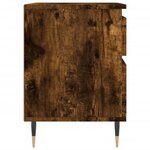 vidaXL Table de chevet chêne fumé 40x35x50 cm bois d’ingénierie