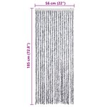 vidaXL Moustiquaire Blanc et gris 56x185 cm Chenille