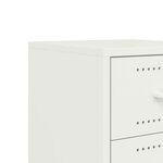 vidaXL Table de chevet blanc 36x39x59 cm acier