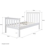 Lit simple en bois - blanc