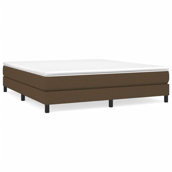 vidaXL Cadre de lit sans matelas marron foncé 160x200 cm tissu