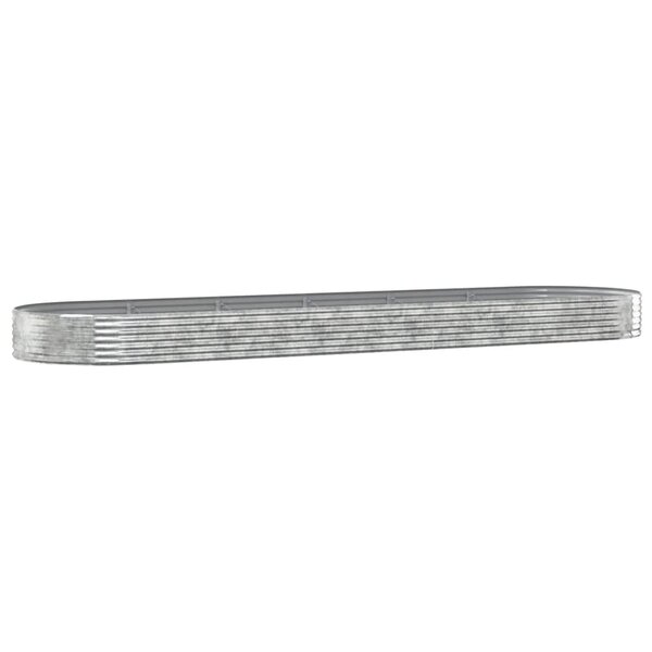 vidaXL Lit surélevé de jardin Acier galvanisé Argenté