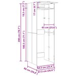 vidaXL Armoire pour machine à laver Sonoma 67 5 x 68 x 200 cm