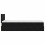 vidaXL Cadre de lit ottoman avec matelas noir 90x200 cm velours