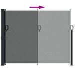 vidaXL Auvent latéral rétractable anthracite 160x600 cm