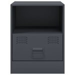 vidaXL Tables de chevet 2 Pièces anthracite 34 5x39x44 cm acier