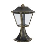 ENDURA CLASSIC TRADITION Borne Exterieure 33cm Alu E27 - Noir/Or