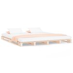 vidaXL Lit de palette 135x190 cm Bois de pin massif Double