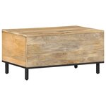 vidaXL Table basse 80x50x40 cm bois de manguier massif