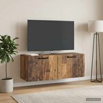 vidaXL Meuble TV mural Bois ancien 78 5 x 31 x 30 cm Bois d'ingénierie