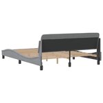 vidaXL Cadre de lit Dover gris clair 152x203 cm tissu